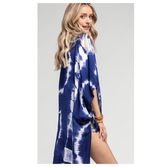 $25 auction start 140 ❤️Pretty tie dye airy kimono - Picture 4 of 7